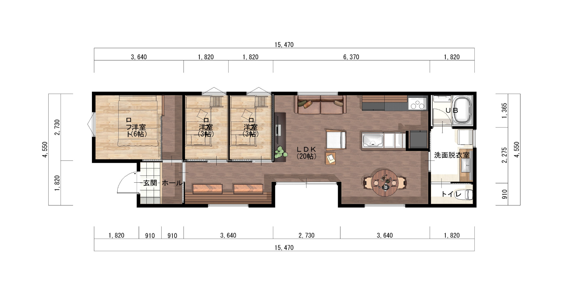 IRON-庵 1階参考間取り図
